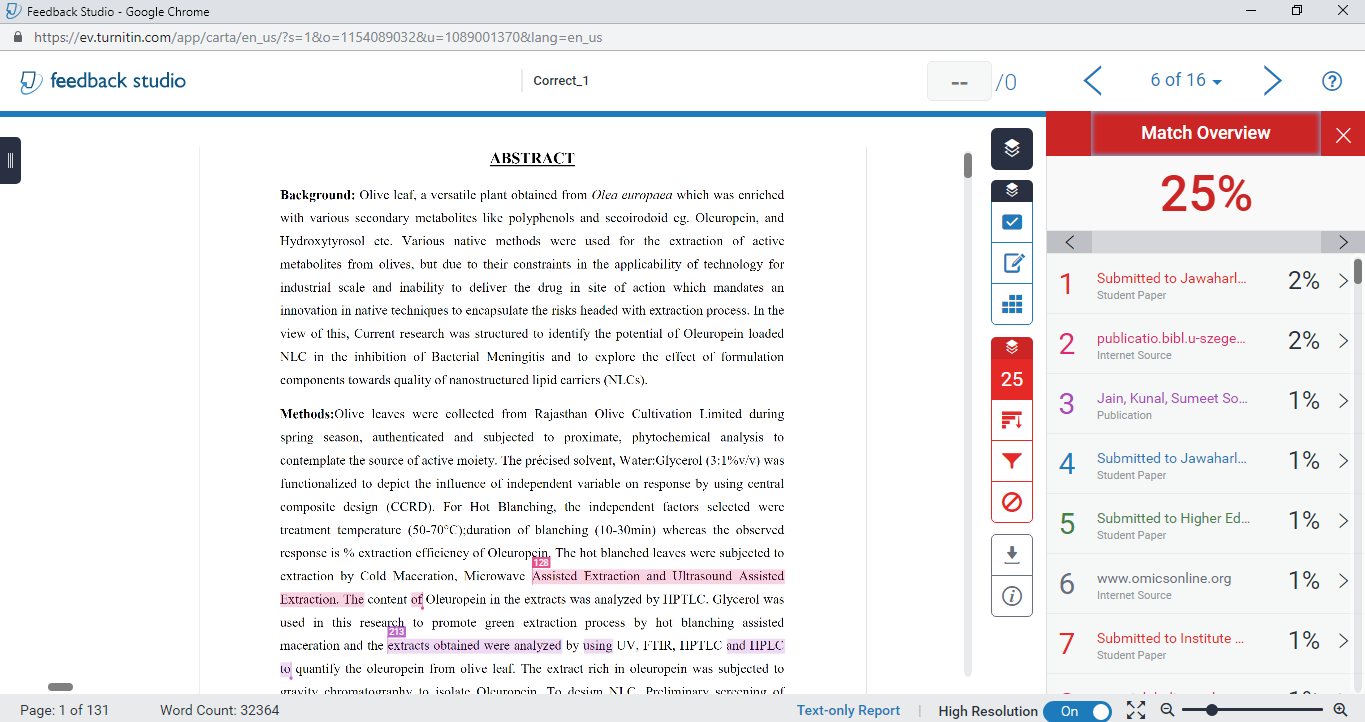 Check Unique content bằng Turnitin