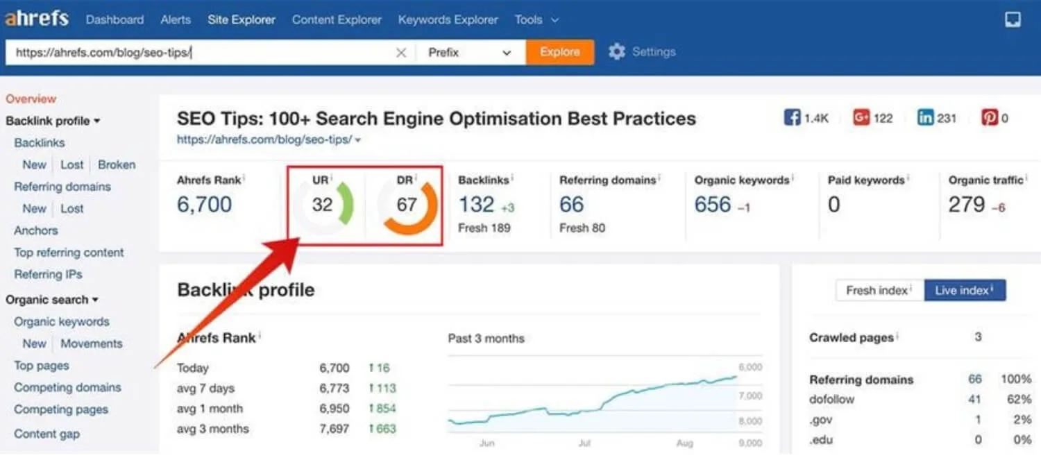 Sự khác biệt giữa UR và DR website